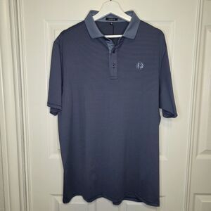 NWT Asher Golf Traverse Blue Stripe Performance Polo Size XL Dallas Mavericks
